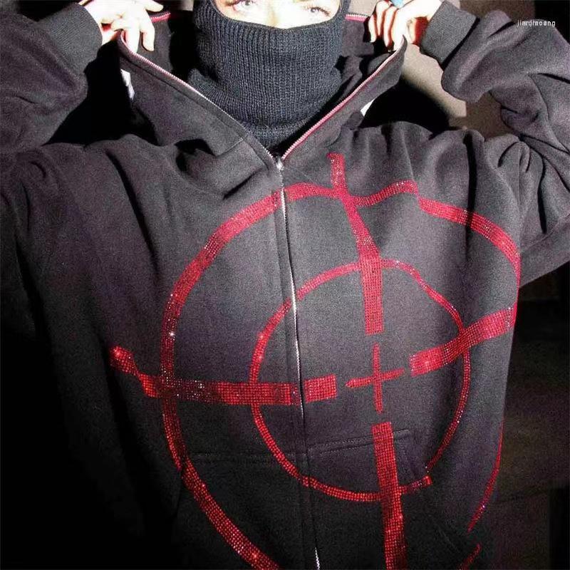 

Men' Hoodies Men' European And American Retro Gothic Embroidered Letters Oversized Hoodie Women Y2K Street Hip-hop Harajuku
