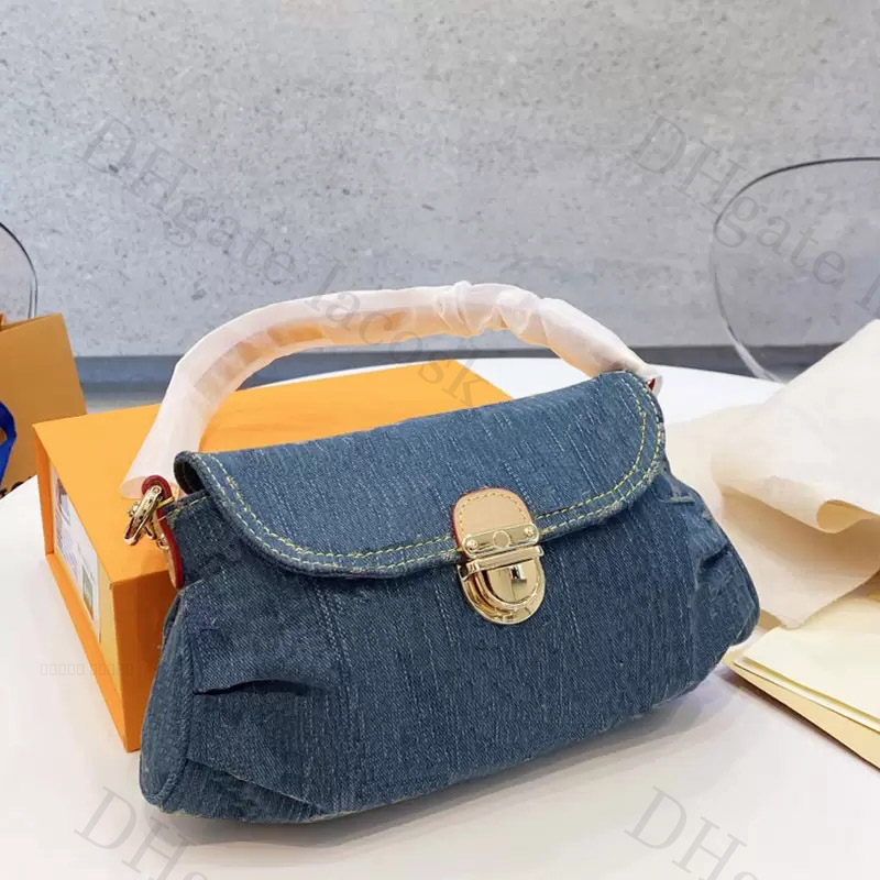 Top sacs de créateurs femme toile sacs à main sous les bras sac à bandoulière Denim Hobo grande capacité fourre-tout
