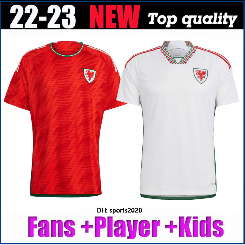 

2022 Wales Soccer Jerseys BALE WILSON ALLEN RAMSEY Mens 22 23 world National Team cup Rodon VOKES Home Football Shirt Adult kids kit Uniforms fans player version top, 22/23 away +patch