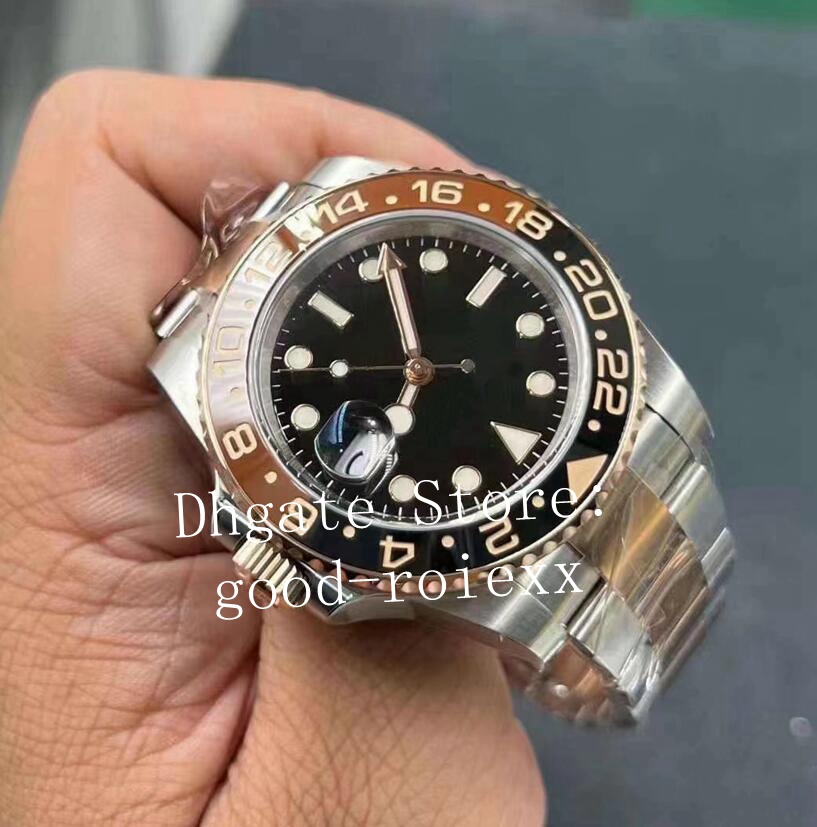 

Watches For Men Watch Everose Brown Black Ceramic Bezel Men's Automatic Cal.3186 Rose Gold 3285 Clean 904L Steel Bracelet Eta Luminous Cerachrom Cleanf Wristwatches, Yg black