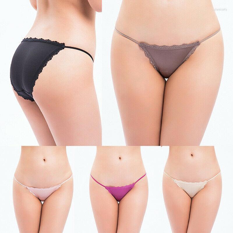 

Women's Panties Women's Women Lace Ice Silk G-String Thongs Seamless T-back Underwear Lingerie Briefs Fashion Sexy Lady, Black