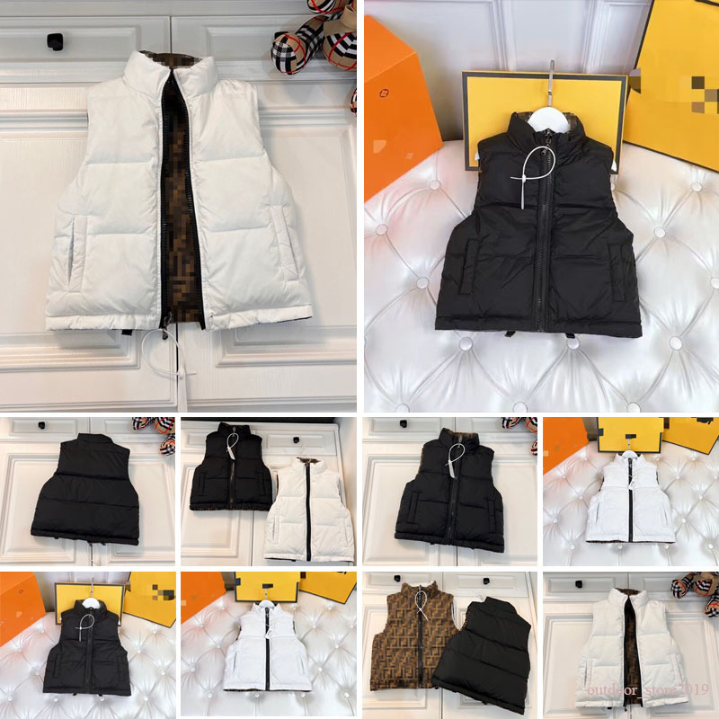 

Kids Down Coat Parkas Vest Winter Puffer Jacket Clothing Outerwear Vests Quality Designer Parka Jackets With Letter Flower Luxury Streetwear Unisex Coats, Color 1