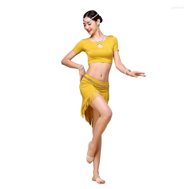 

Stage Wear 2022 Fashion Women Dancewear Professional Belly Dance Costume Set Modal Top And Skirt Girls Outfits, Black