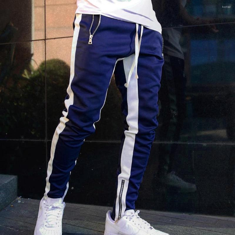 

Men' Pants Y2K Retro Sports Men' Loose All-match Trend Slim Stitching Leggings Korean Version Casual, Navy