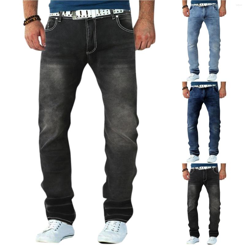 

Men's Jeans Star Glitter Men's Casual Solid Denim Pants Mid Waist Zipper Pocket Elastic Sexy Fashion Trousers Pant Loose, Light blue