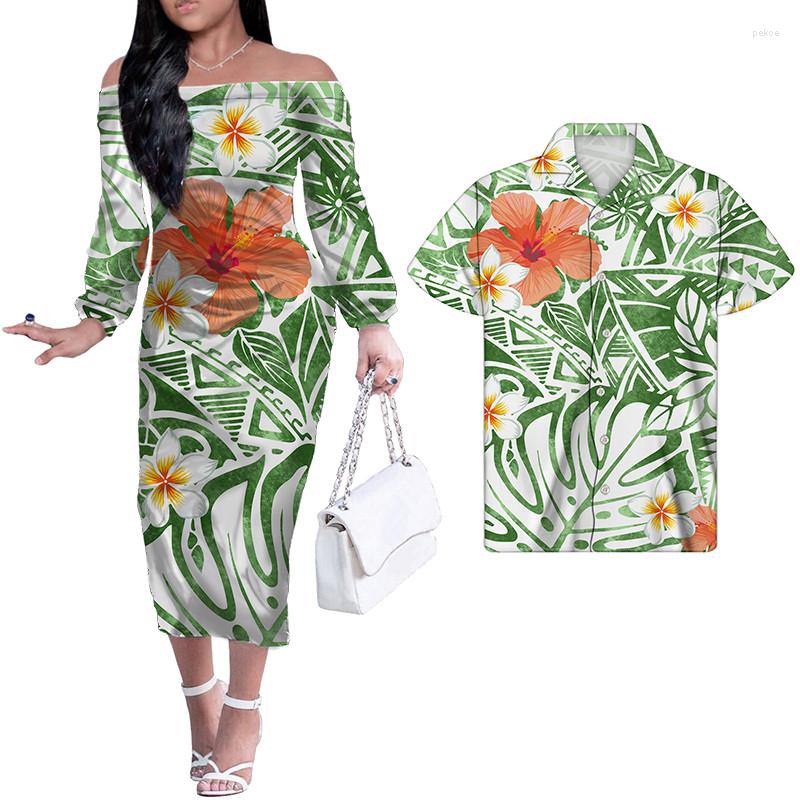 

Casual Dresses Hycool Elegant Women' Polynesian Tribal Hawaii Floral Pattern Dress Sexy Couple Shirt Women 2022, Hbc205594d69f16