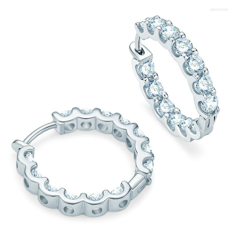 

Dangle Earrings 925 Silver Moissanite Drop 3mm Round Cut Classic 4 Claw Engegement