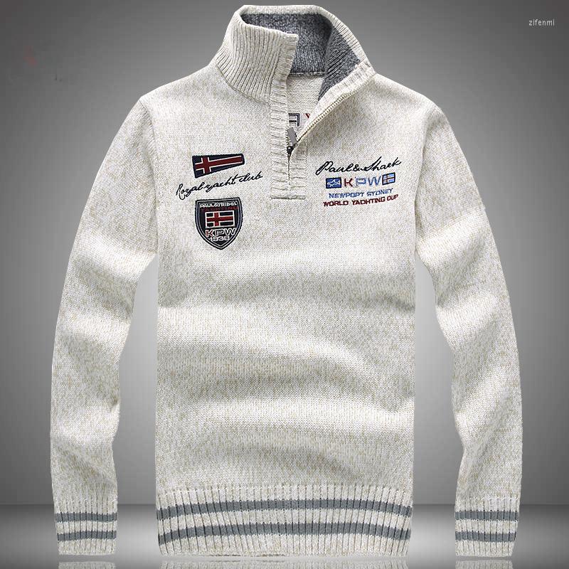 

Men's Sweaters Men Sweater Pullover Stand Collar Mens Thickening Slim Winter Man Clothing, Black
