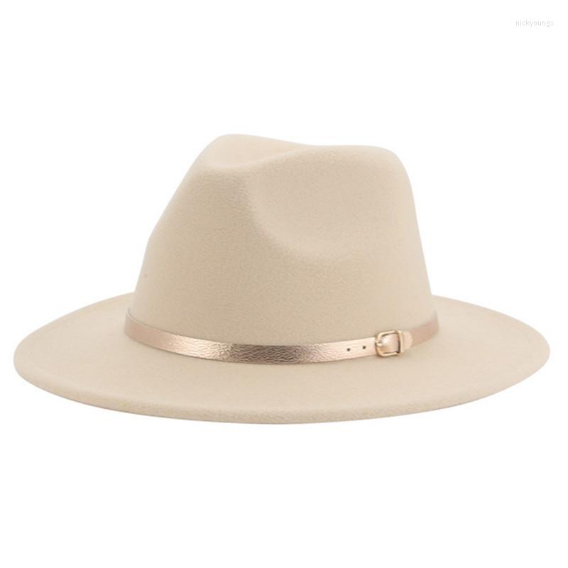 

Berets Hats For Women Fedoras Men Felted Jazz Caps Fedora Hat Belt Dress Wedding Decorate Luxury Sombreros De Mujer, Khaki