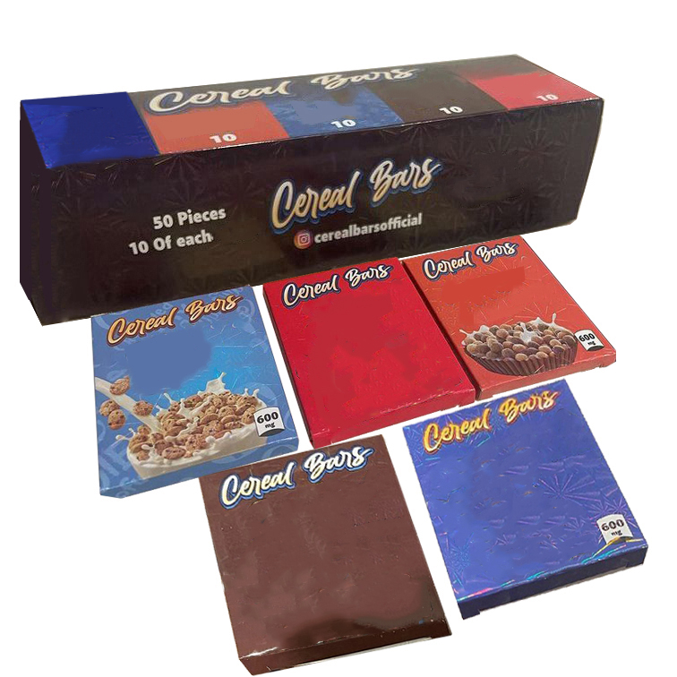 

Hologram cereal bars chocolate bar Paper Box Packaging Mushroom Chocolate Magic Kingdom Space cap Boxes
