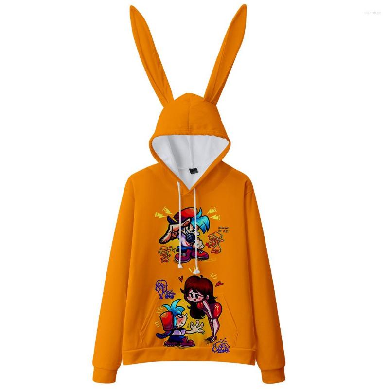 

Men's Hoodies Kawaii Anime Sweatshirts Friday Night Funkin 3D Digital Printing Men/Women Ears Hooded Casual Pullover