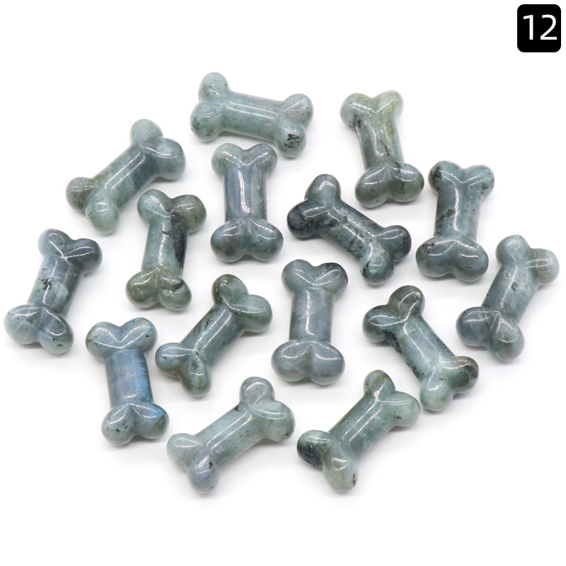 

Wholesale Natural Crystals Dog Bone Spoctrolite Gemstone Bone Statue Crystal Crafts For Sale