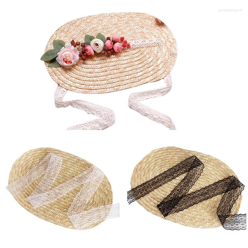 

Wide Brim Hats Summer Women Lolita Hat Leisure Outdoor Sunscreen Sunshade Flower Flat, Straw hat embryo plu