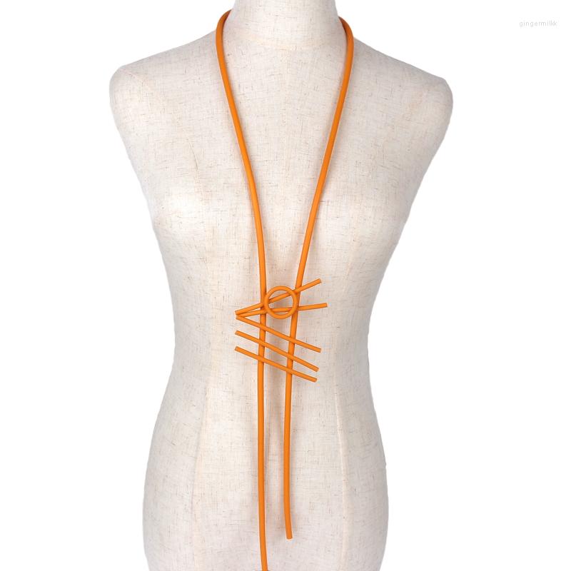 

Pendant Necklaces YD&YDBZ DIY Handmade Long Women Luxury 7 Colors Rubber Statement Necklace Fashion Boho Clothes Jewelry Chain