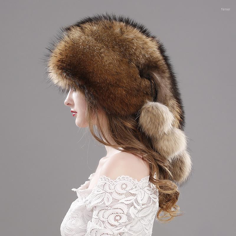 

Berets Fall And Winter Fur Hat Thicker Warmer Whole Female H19919
