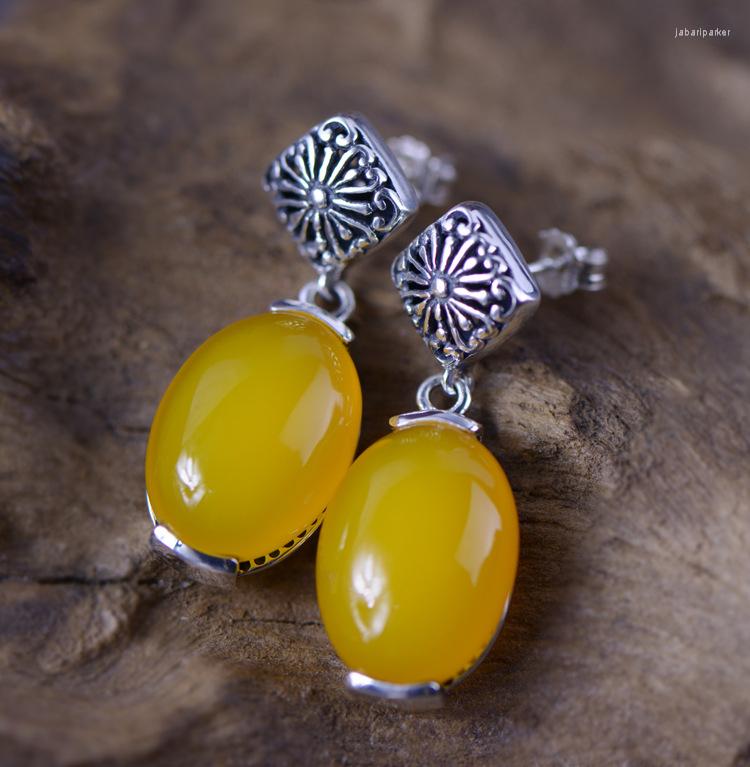 

Dangle Earrings 2022 Archaize Thai Silver Topaz Pulp Lady's 925 Inlaid Eardrop Allergy Free Jewelry Earring