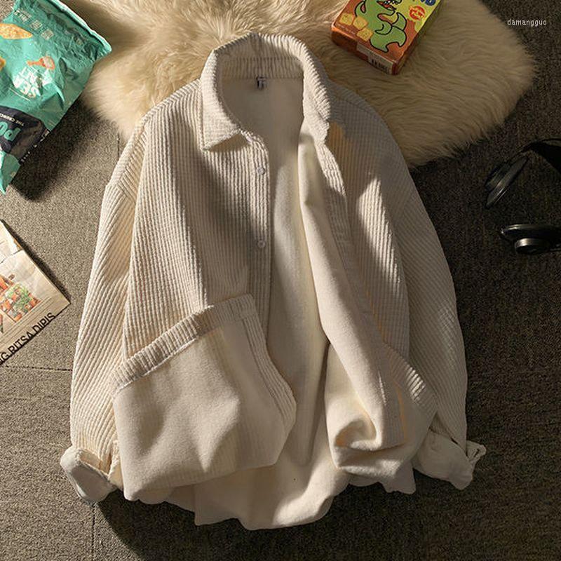 

Men' Casual Shirts Men' For Men Autumn-winter Solid Long-sleeve Shirt Plus Velvet Thick Blouse Loose Student Fashion Preppy Style Man, Black