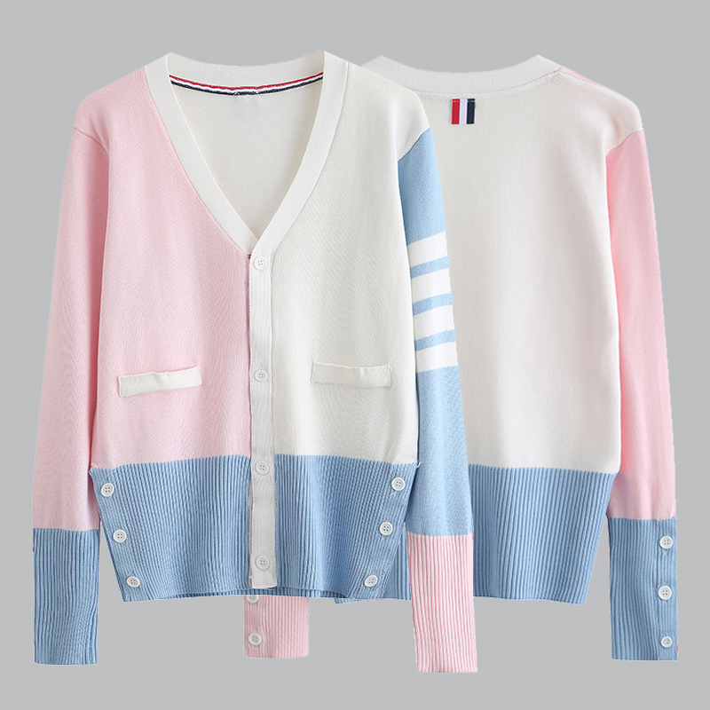 

Sweater Korean Fashion Cardigan Women Tops Knit Autumn Winter 2022 Sweaters Kawaii Clothes Long Sleeve Grunge Fairy Clothing, Pink