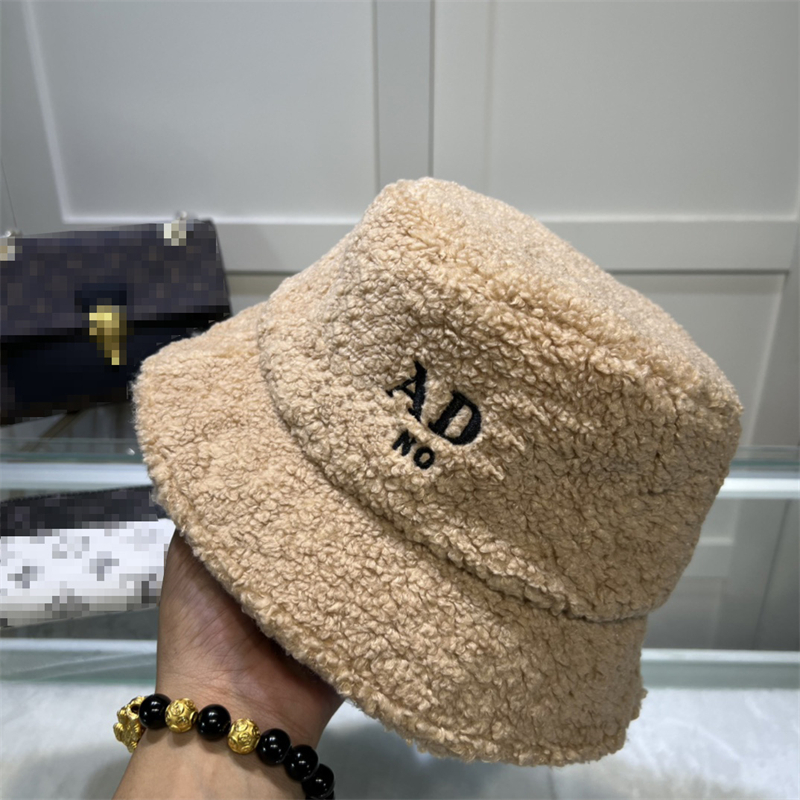 

Cashmere Knitted Designer Bucket Hat Fashion Fisherman Hats Letter Solid Women Men Baseball Cap Winter Hat, Black1