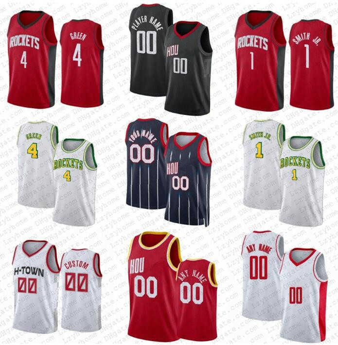 

Mens Womens Youth Houston''Rockets''Custom 16 Usman Garuba 51 Boban Marjanovic 1 Jabari Smith Jr. 4 Jalen Green Hakeem 34 Olajuwon Basketball Jersey, Colour