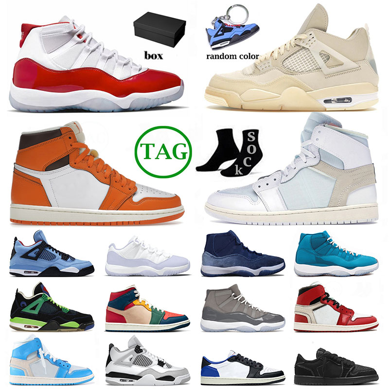 

New Jumpman 1 4 Basketball Shoes For Mens Womens Fragment 1s Starfish High Black Cat 4s IV Miamis Dolphins 11 Cool Grey Mid Dutch Green, 40-47 midnight navy