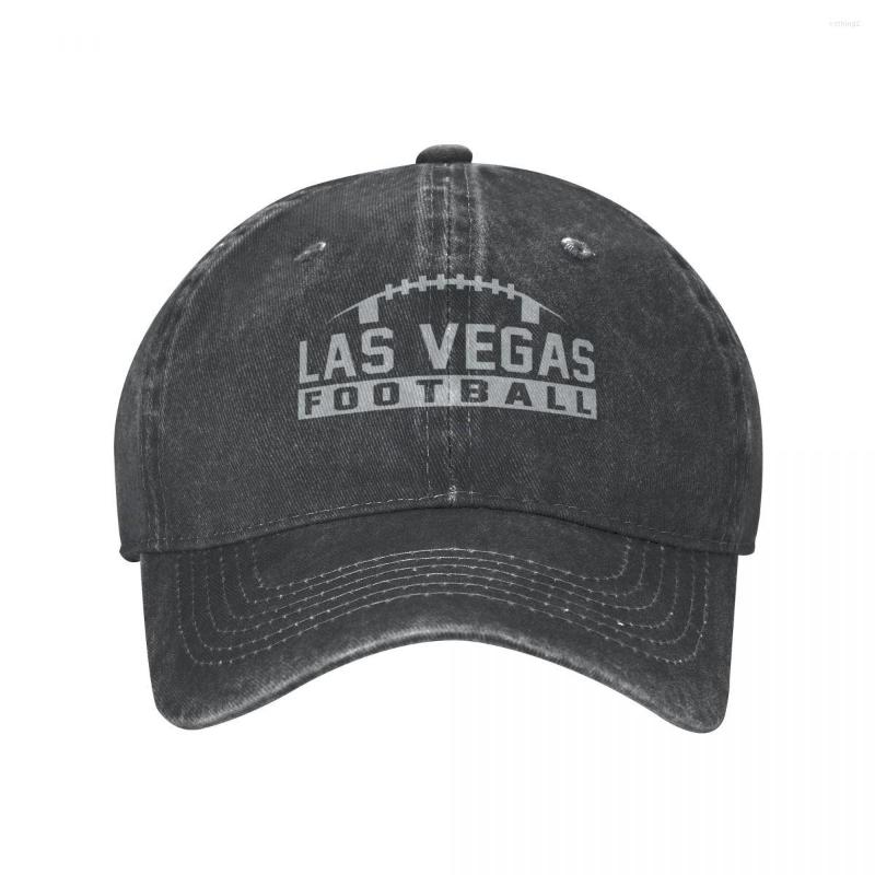 

Berets Unisex Adult Cowboy Hat Las Vegas Football Adjustable Baseball Caps Trucker Cap Retro Denim Hats Dad, Black