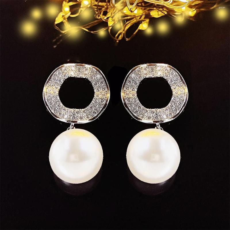 

Stud Earrings 2022 Luxury Retro Pearl Silver Color Korean For Women Valentine's Day Gift Jewelry Wholesale E5492