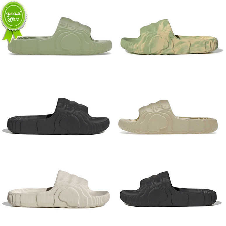 

2022 Adilette 22 Men Women Designer Slippers Slides Sandals Fashion Magic Lime St Desert Sand Black Grey Slipper Slide Sandal Scuffs, Color#3