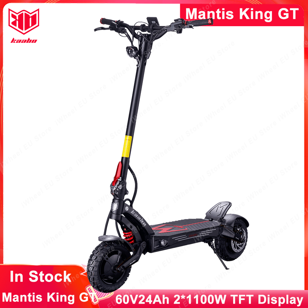 

Kaabo Mantis King GT 60V 24Ah Samsung Battery TFT Display 2200W Motor 70km/h Full Hydraulic Brake IPX5 WaterProof