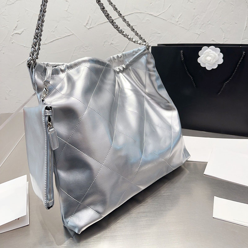 

Fashion women 22 super capacity classic garbage bag with clutch luxury diamond Lattice leather quilted designer handbags crossbody retro tote bag key pouch wallet, Black