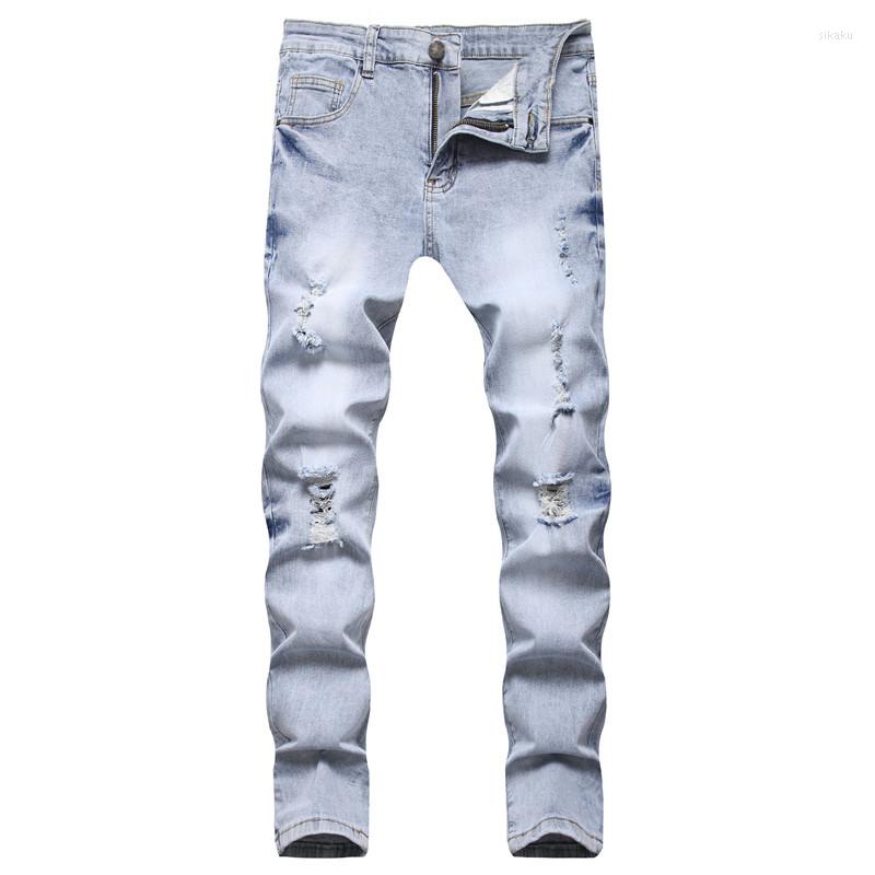 

Men's Jeans Slim Fit Ripped Men's Fashion Casual Black Hip Hop Male Denim Trousers High Quality Street Style Vintage Youth Cool Pants, 3601-1
