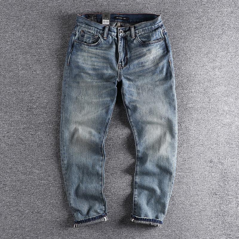 

Men's Jeans 2022 Arrival Light Blue Men's Slim Straight Autumn And Winter Youth Trouser Pants 419