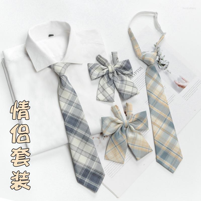

Bow Ties JK Tie Set Male And Female Students Lazy Small Necktie Japanese College Style School Uniform Shirt Free Of Beating