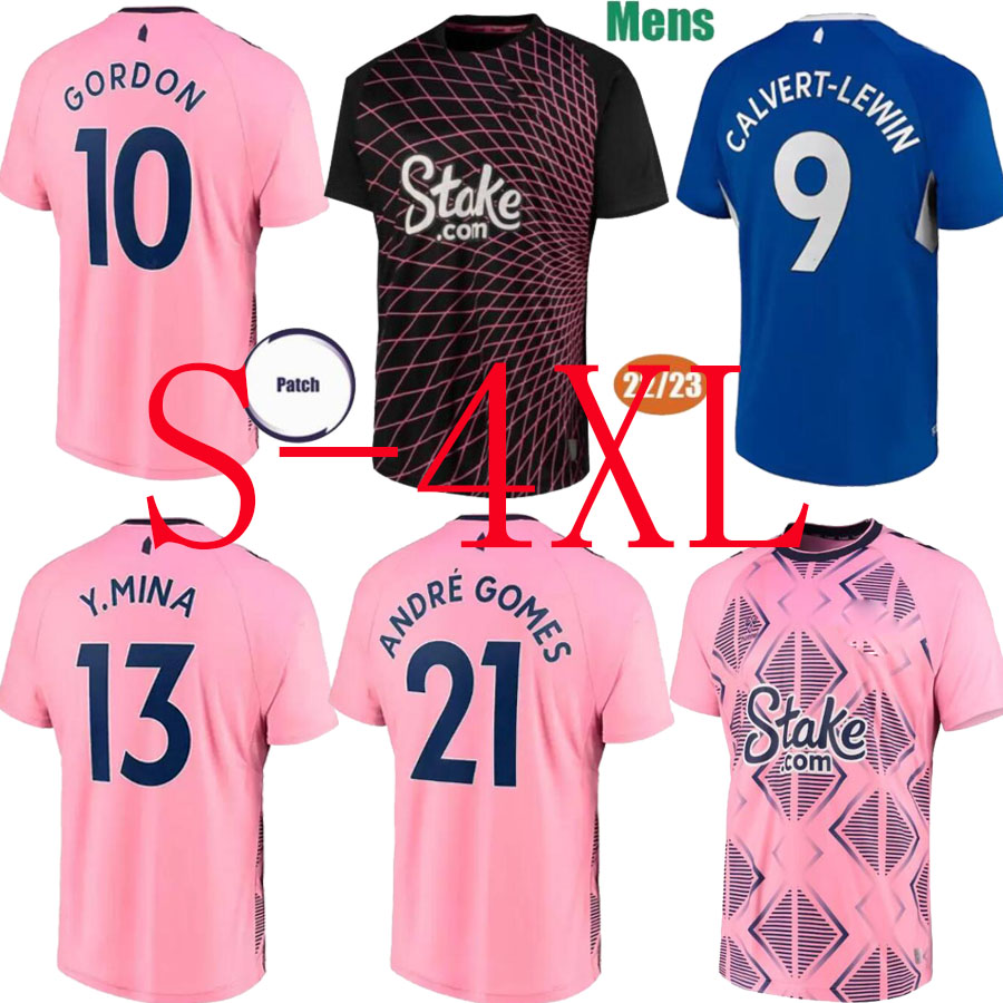 

S-4XL 22 23 GORDON DELE Soccer Jersey Onana Men Breathable McNeil CALVERT-LEWIN TARKOWSKI Football Shirt 2022 2023 DAVIES Camiseta DELPH Andre Gome, Red