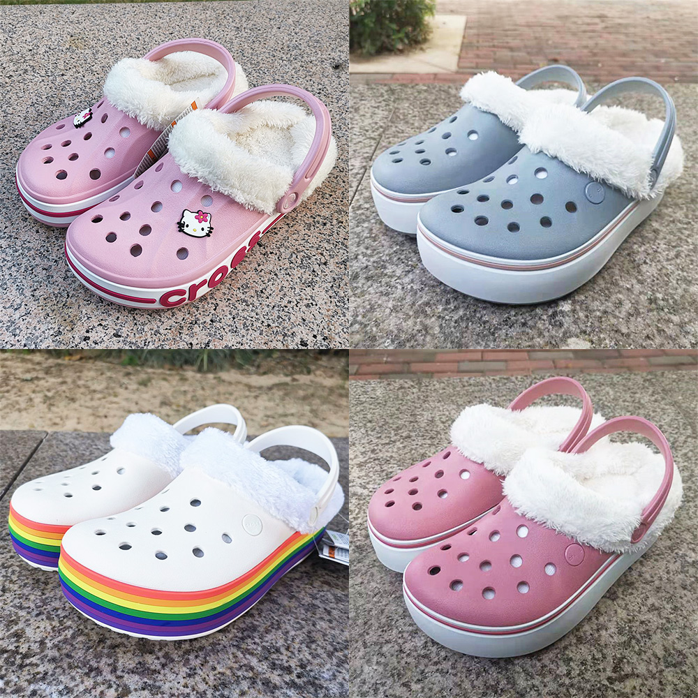 

Cotton Slides Winter Sandals Classic woolen shoes warm home slippers Clogs Ultra Light Foam Runners Slipper Unisex Slip on Bayaband Slip-on Resin Designer Men Women, No box