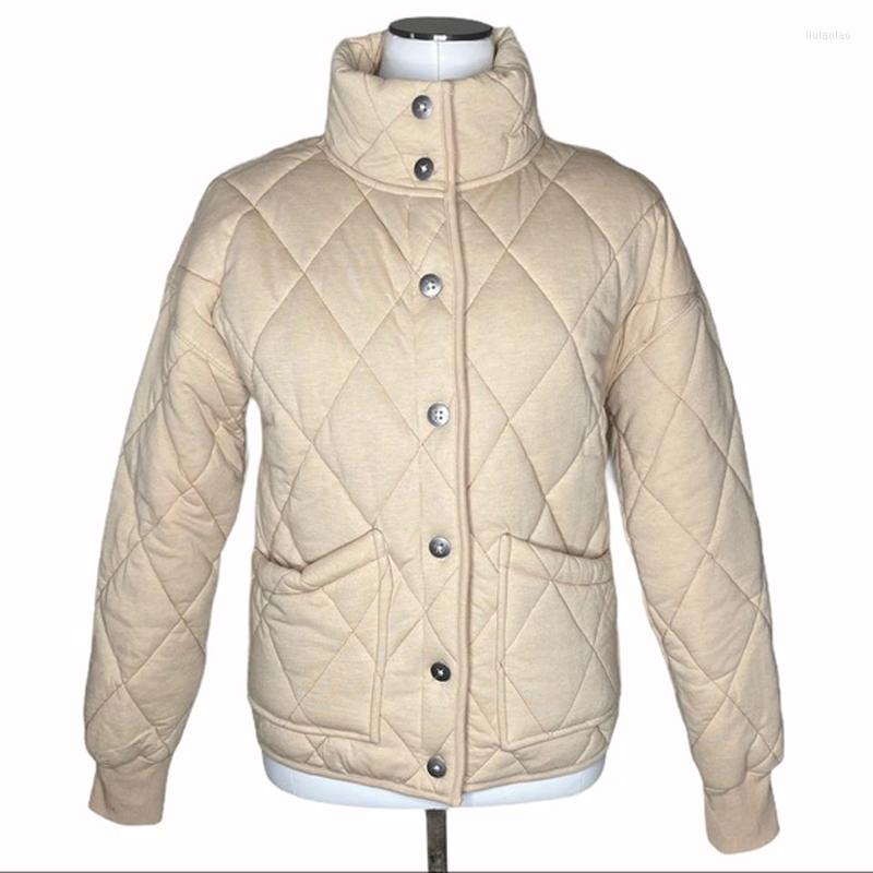 

Women' Trench Coats Oversize Puffer Jacket Women Long Sleeve Autumn Winter Plus Size Female Outerwear Warm Cotton Padded Button Down, White