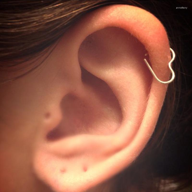 

Hoop Earrings 925 Sterling Silver Heart Tragus Cartilage Rook Daith Earring