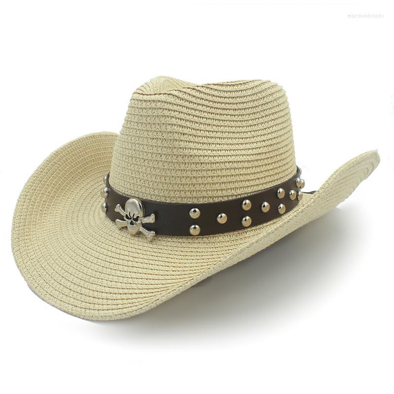 

Berets Women Men Straw Western Cowboy Hats With Roll Up Brim Lady Gentleman Summer Beach Cowgirl Sombrero Hombre Sun Cap Size 56-58CM, Black