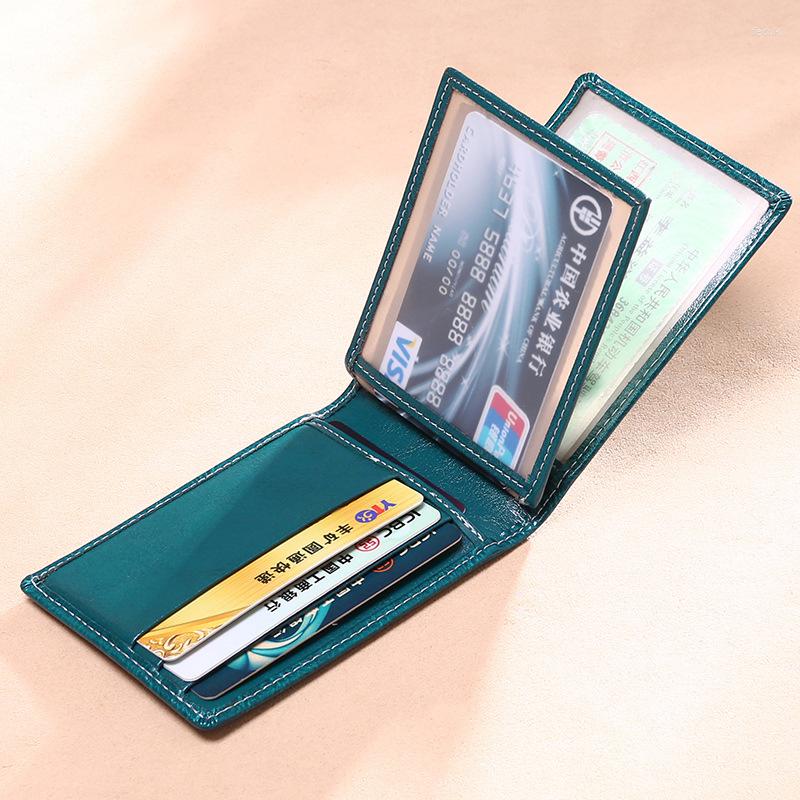 

Card Holders Driver's License Leather Case Womens Genuine Ultra-Thin ID Holder Motor Vehicle Driving Permit Pack Lady Cardholder, Black