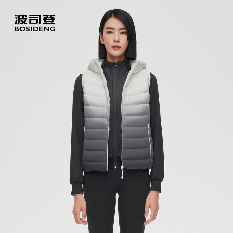 

Women's Vests BOSIDENG 2022 Winter Down Vest 90% Duck Waistcoat Warm Thin Light High Quality B10131010, 1427