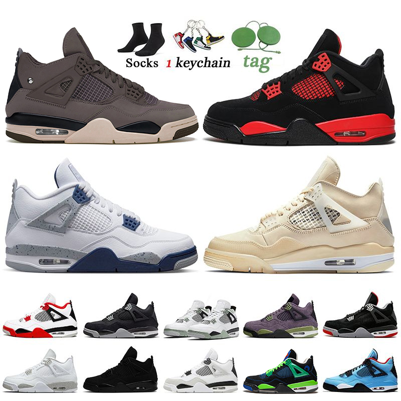 

2023 Jumpman 4s Basketball Shoes 4 A Ma Maniere Midnight Navy Doernbecher Red Thunder Military Black Cat Bred Sail Offs White Oreo Women Mens Trainers Sneakers, C30 cactus jack 40-47