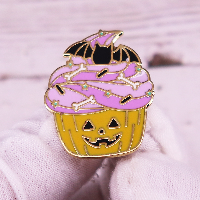 

Other Fashion Accessories Halloween snack enamel pin Pumpkin cake brooch badge