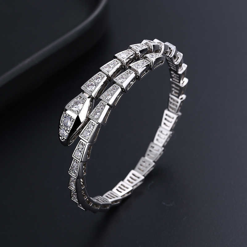 

Love Bangle Serpent Designer Bracelet Jewelry Diamonds Elastic Force Thick Gold Plating Serpentine Opening High Version Snake Bone