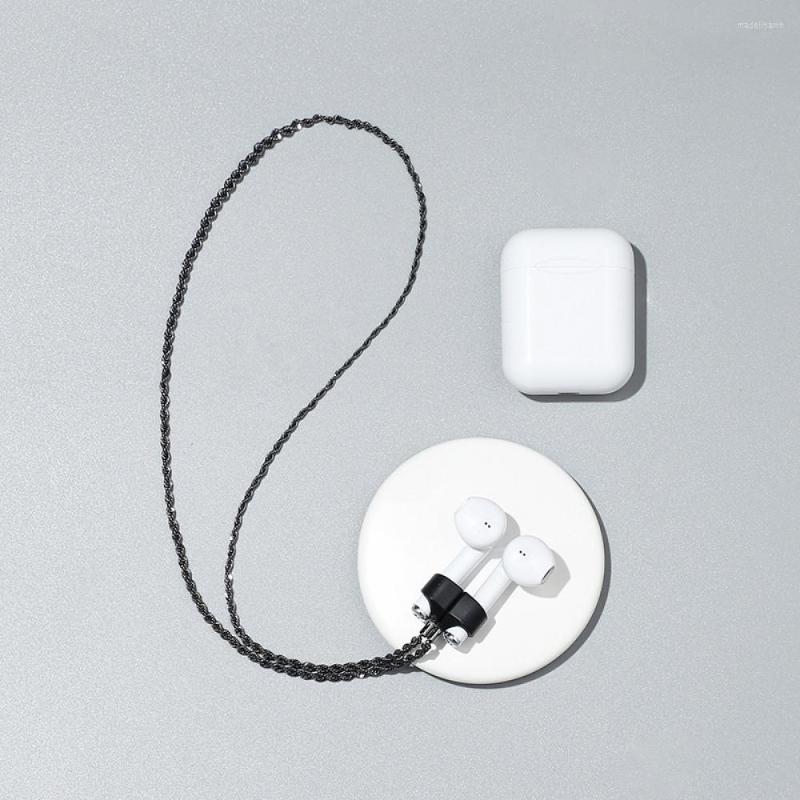

Chains Anti Lost Magnetic Strap Steel Chain Necklace For Airpods 1 2 Pro Earbud Headset Accessories Outdoor Sport
