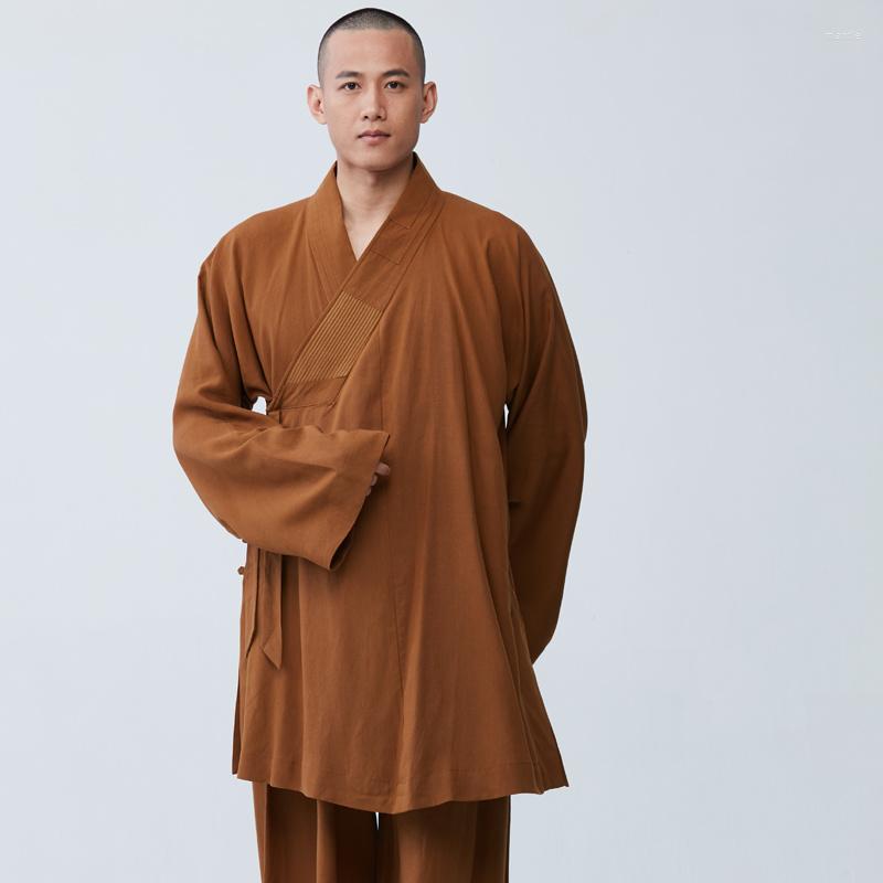 

Ethnic Clothing Ciyuan Monk Clothes Hanfu Spring And Autumn Tiansi Breathable High Quality Luohan Coat Loose Yxs03-676