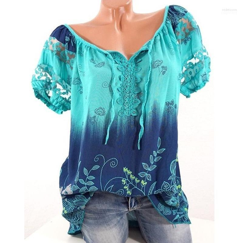 

Women' T Shirts Women' T-Shirt Print Shirt Women V-Neck Summer Woman Clothes Tops Tee Lace Harajuku Haut Femme Casual, Gray
