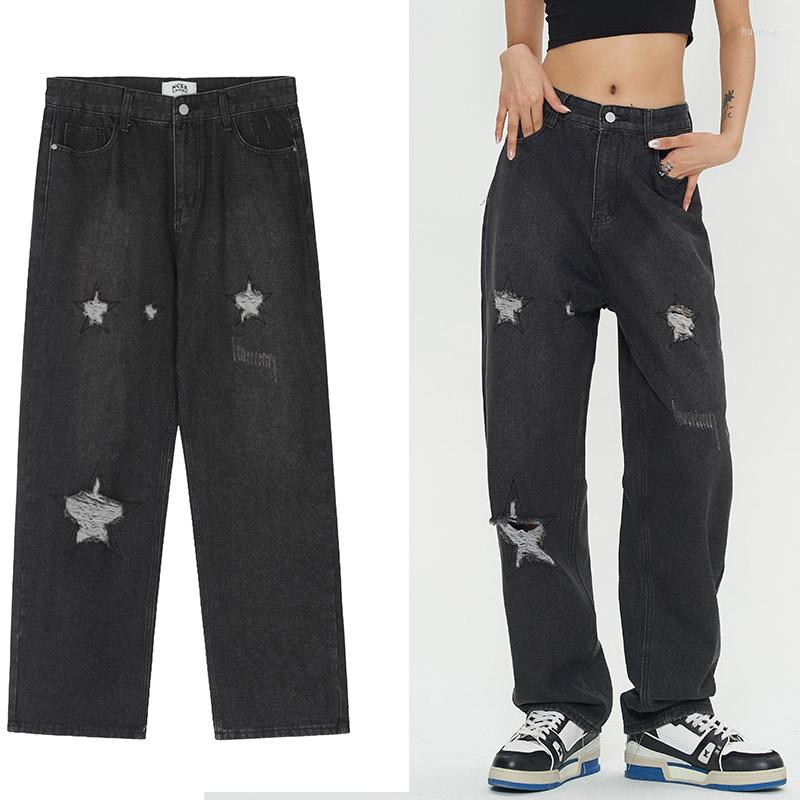 

Men' Jeans Harajuku Vintage Black Hole Star Loose Men' Y2K Streetwear Goth Punk Oversized Patterned Casual Pants Women' Wide Leg
