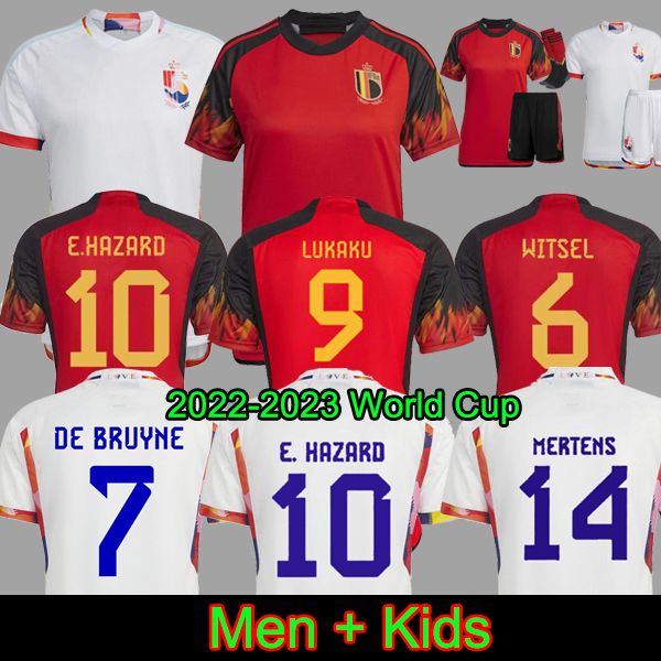 

FANS player BELGIUM 2022 World Cup soccer jerseys National Team DE BRUYNE HAZARD COURTOIS LUKAKU TIELEMANS DOKU 22 23 Batshuayi Kevin men kids set Football Shirt Kits