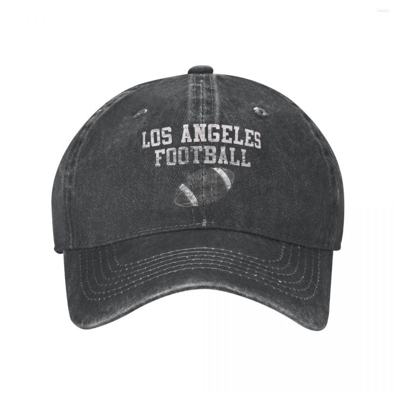 

Berets Unisex Adult Cowboy Hat Vintage Los Angeles Football Adjustable Baseball Caps Trucker Cap Retro Denim Hats Dad, Black