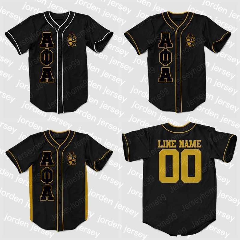 

NEW College Baseball Wears Custom Men's Women's Youth Alpha Phi Alpha Embroidered Greek Baseball Jersey ANY NAME OR Any NUMBER GREY -5XL F, Black 1